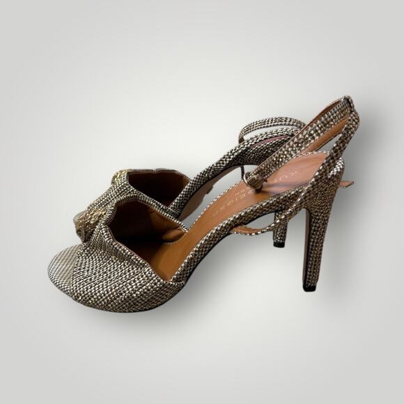 Kurt Geiger London Houndstooth Eagle Head Slingback Heels sz 41 - Picture 1 of 14
